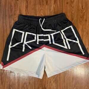 Bravest Studios Prada Mesh Lined Athleisure Red/Black and White Men's Short XXL